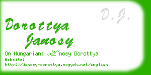 dorottya janosy business card